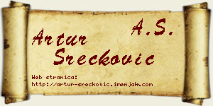 Artur Srećković vizit kartica